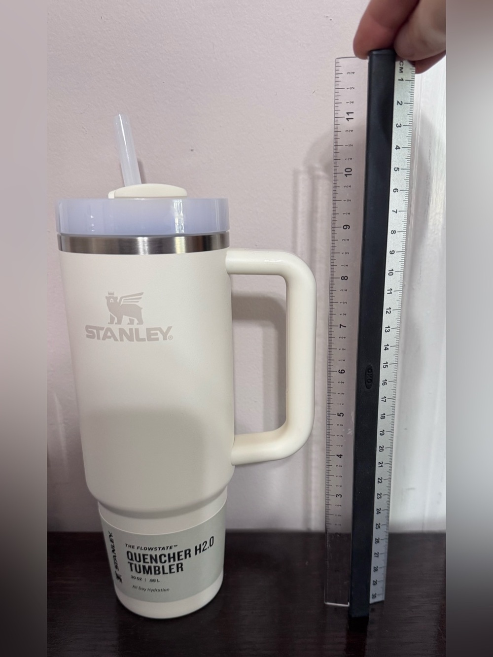 NWT—STANLEY Cream Travel Quencher H2O Tumbler with Handle—30oz All Day Hydration - Picture 9 of 9